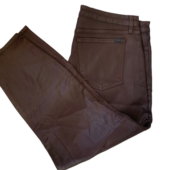 Jen7 by 7 For All Mankind 7FAM Ankle Skinny Leg Stretch Jeans Brown Sateen Sz 20 - Picture 3 of 10